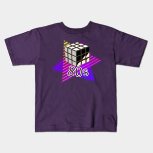 Retro 80s rubiks cube Kids T-Shirt